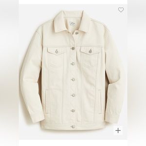 J.Crew Ecru relaxed denim jacket size XL